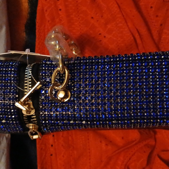 Blue Rhinestone Mini Bag - Picture 6 of 11